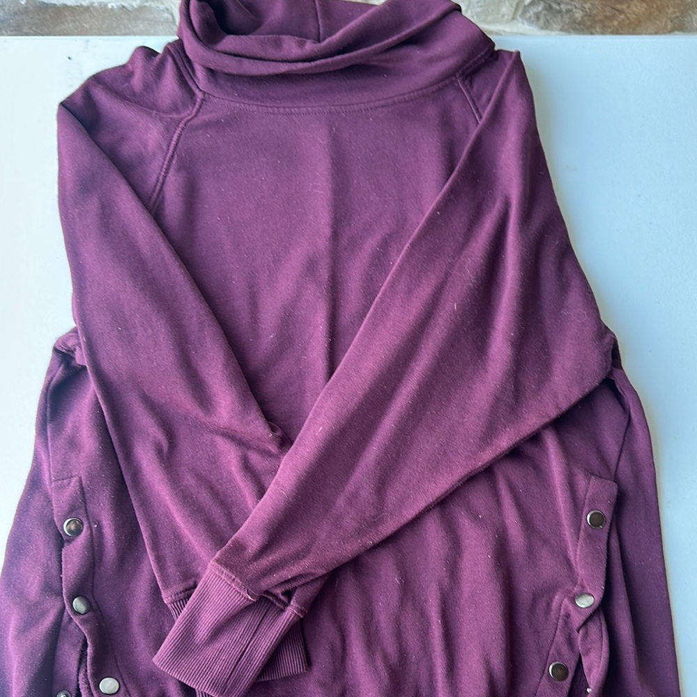 Maurices Purple Cowl Neck Sweater with Turtleneck Style